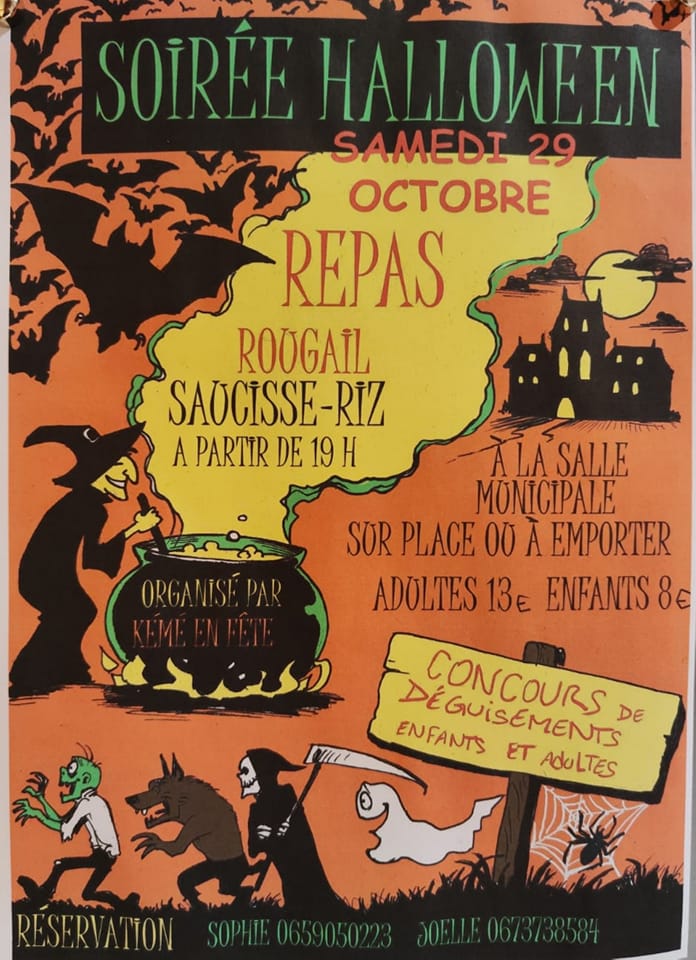 Affiche repas Halloween 29/10/2022