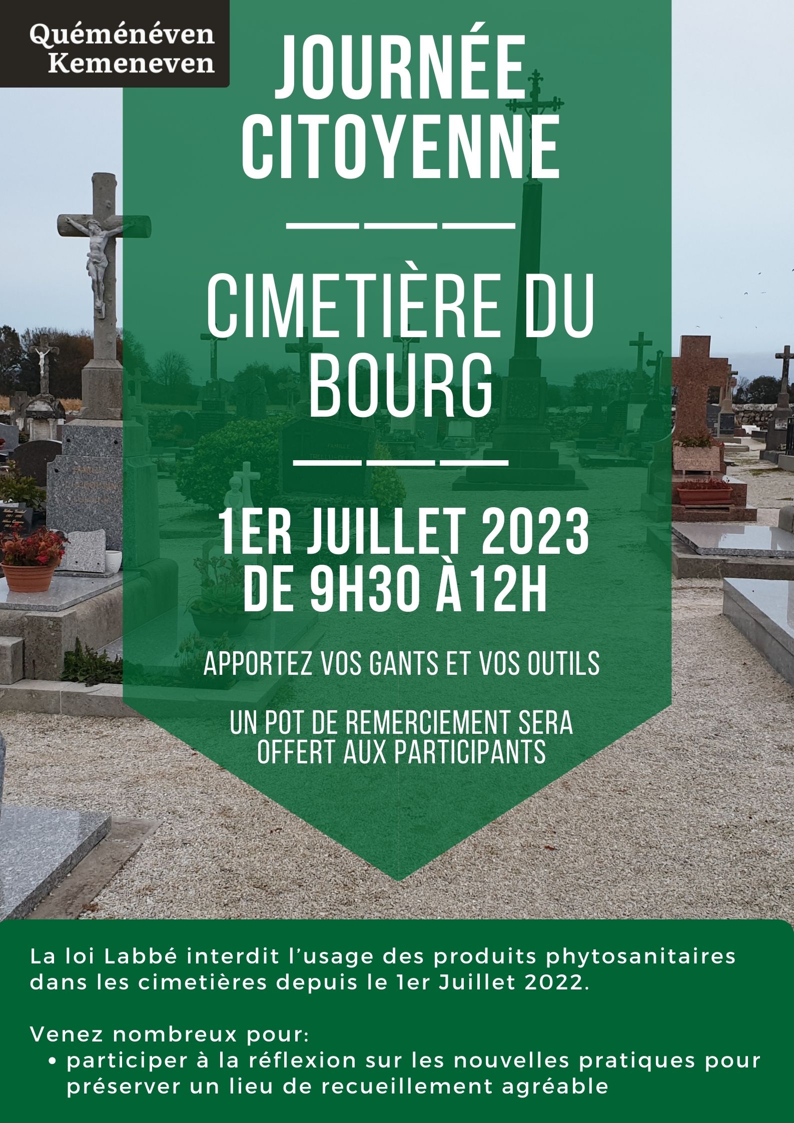 Chantier participatif : cimetière du bourg 1er juillet