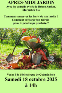 Après-midi jardin le samedi 18 octobre @ Bibliothèque