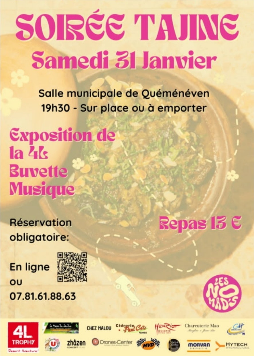 Les No&rsquo;Mads 4L Trophy: Soirée tajine le 31 janvier